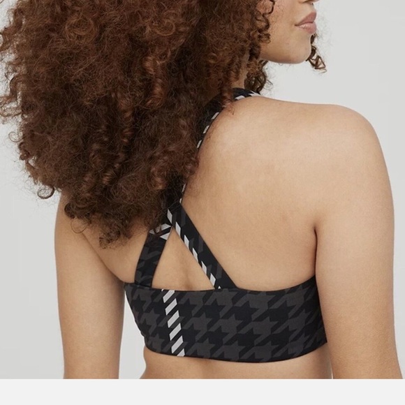 Aerie Offline- NWOT Women’s Gray Houndstooth Racerback Sports Bra size M - Picture 3 of 13